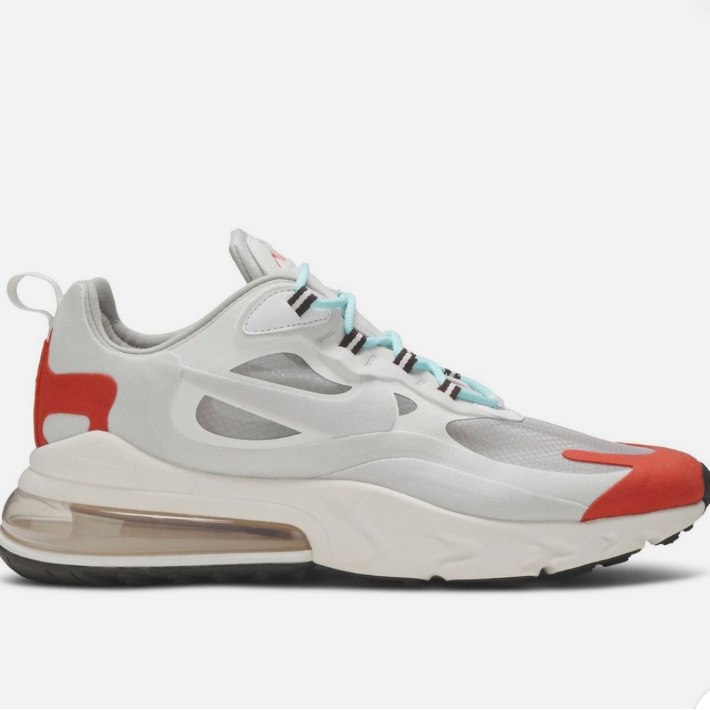 Nike White and Red Sneakers with Air Max Technology